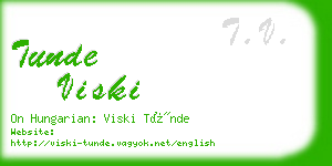 tunde viski business card